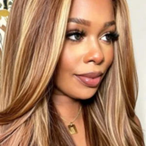 DD 13×4 Straight Lace Front Wig Black to Brown Ombre 8–12"