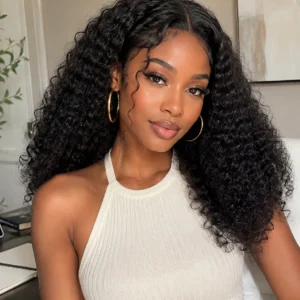 SDD Baby Curl 13×4 Lace Front Bob Wig – Natural Black – 10–18"