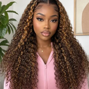 13×4 Lace Front Jerry Curl Wig Piano 14–30"