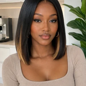 13×4 Lace Front Wig 1B/30 Straight 10"