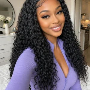 PRICIA 13×4 SDD Water Wave Lace Front Bob Wig – Human Hair