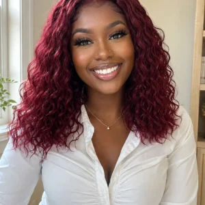13×4 DD Water Wave Bob Wig – 8–18"