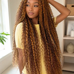 13×4 Lace Front Baby Curl Wig #4/27 30"
