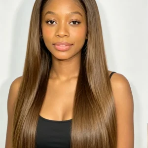 Platinum Blonde Straight Lace Front Wig 13×4 24"