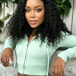 Bouncy Jerry Curl Bob 5×5 Glueless Wig Black 10–16"