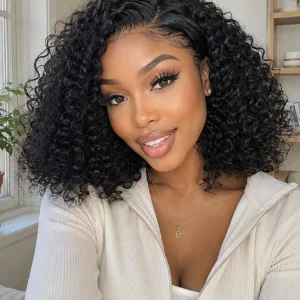 Vietnamese Water Wave Jerry Curl 5×5 Glueless Wig – Super Double Drawn – 10"