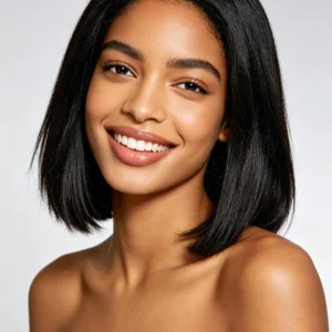 5×5 Wear & Go Straight Bob Glueless Wig – Natural Black – 10–16"