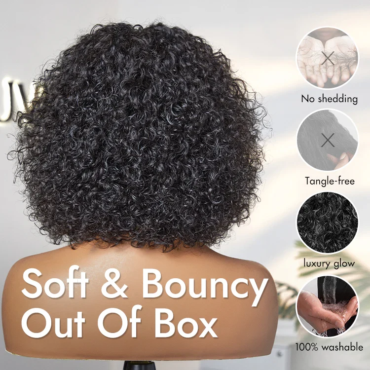 PRICIA Water Wave Fringe Bob Wig – Human Hair - Image 2