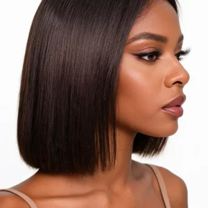 Beginner-Friendly T-Part Straight Lace Wig – Natural Black – 10"
