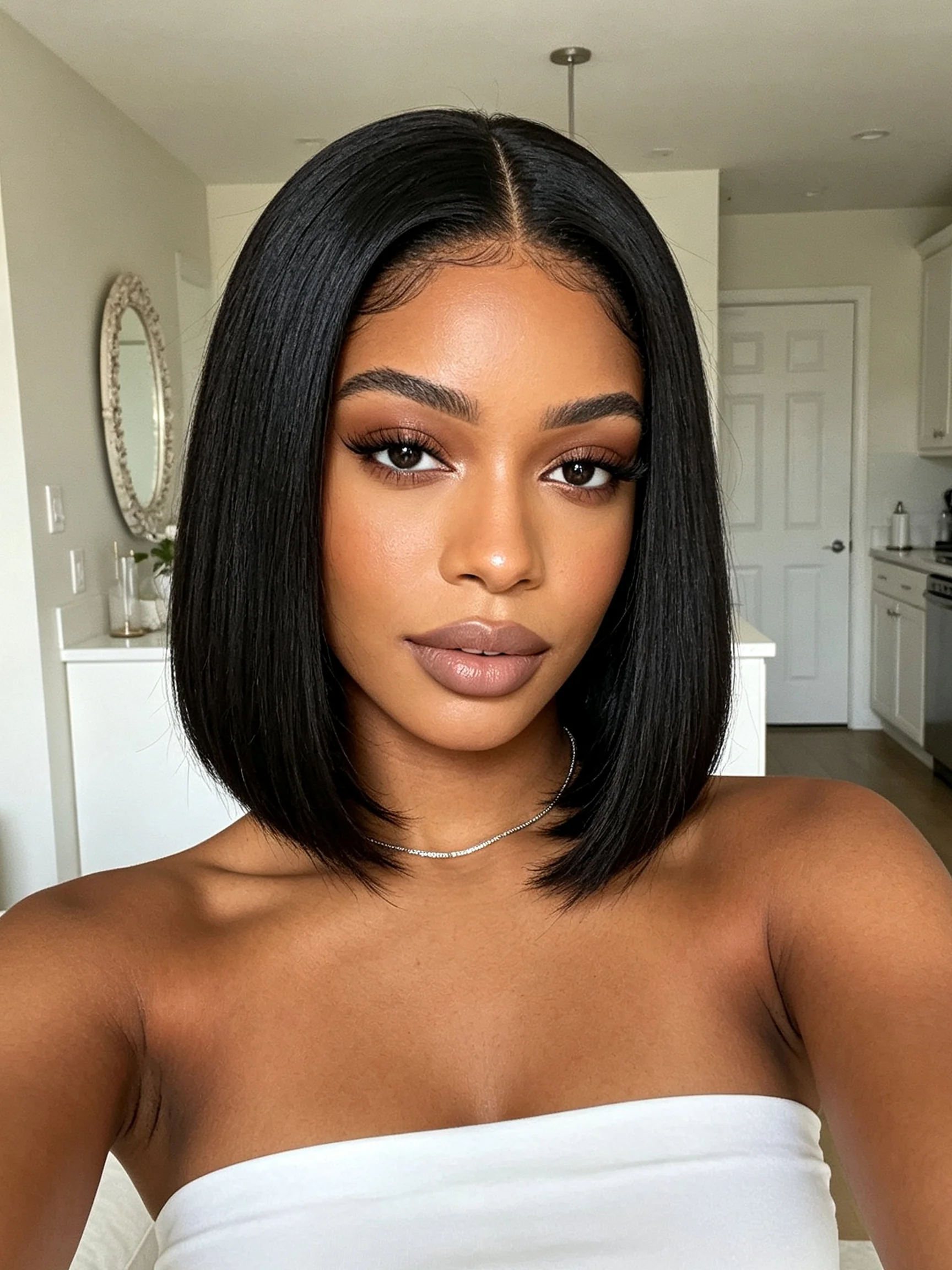 PRICIA 13×4 Straight Lace Front Bob Wig – Human Hair - Image 2