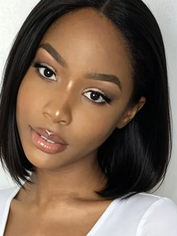 PRICIA 13×4 Straight Lace Front Bob Wig – Human Hair - Image 3