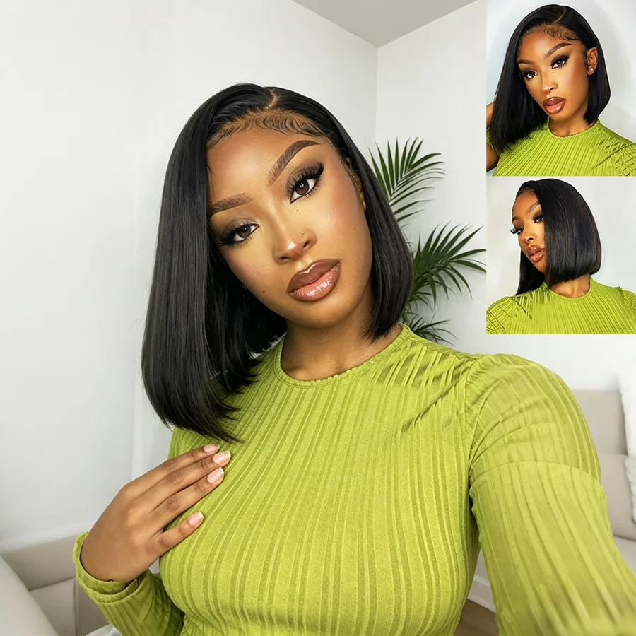 SDD Vietnamese 13×4 Lace Front Straight Wig Natural Black 10–22" - Image 3