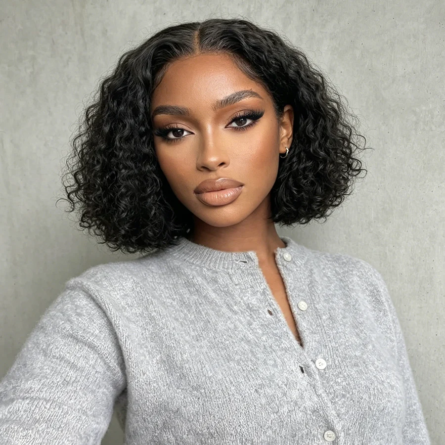 PRICIA 4×4 Glueless Double Drawn Water Wave Bob Wig – Human Hair - Image 2