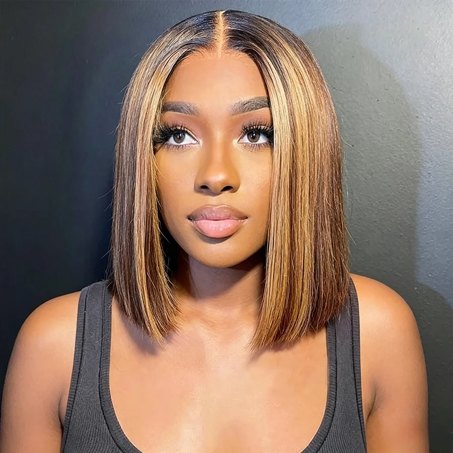 PRICIA 13×4 Piano Colour Straight Bob Wig – Human Hair