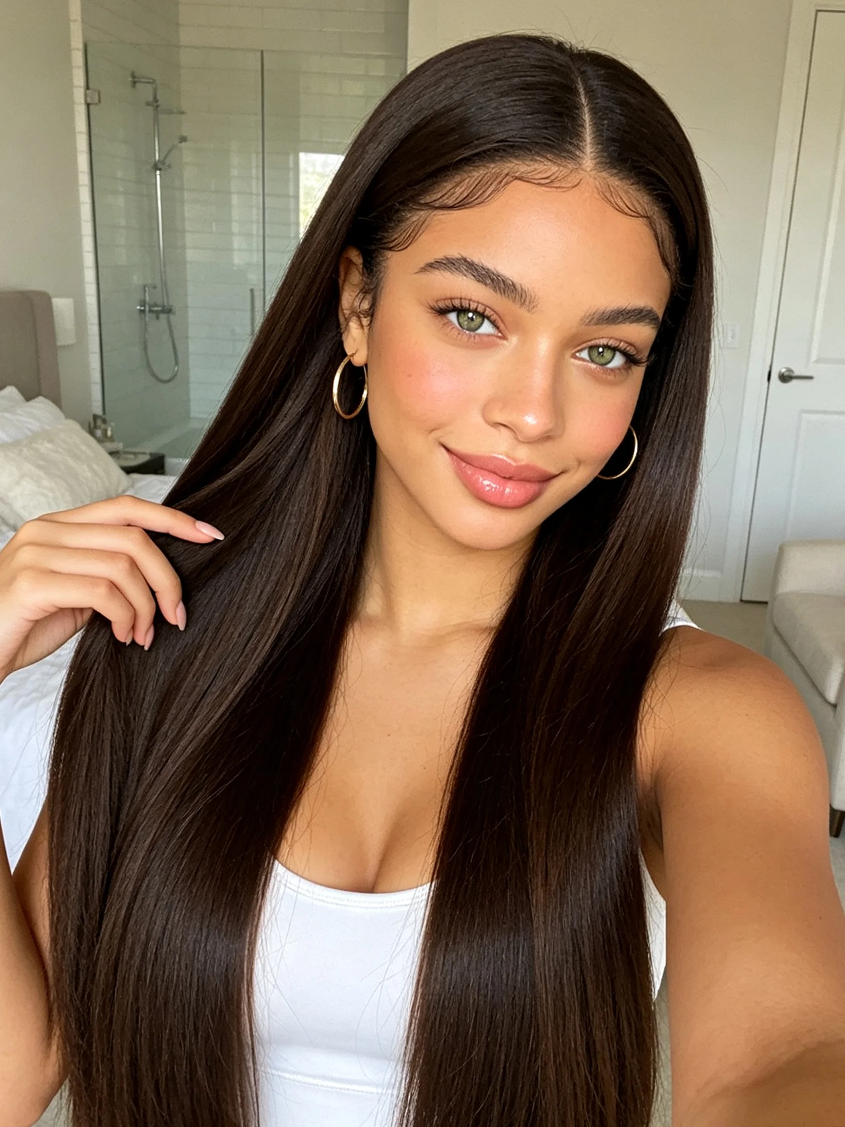 13×4 Straight Lace Front Wig Chocolate Brown 22"/32"