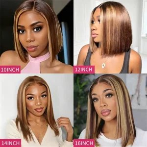 SDD Piano Bob Wig 13×4 Lace Front Straight 10–16"