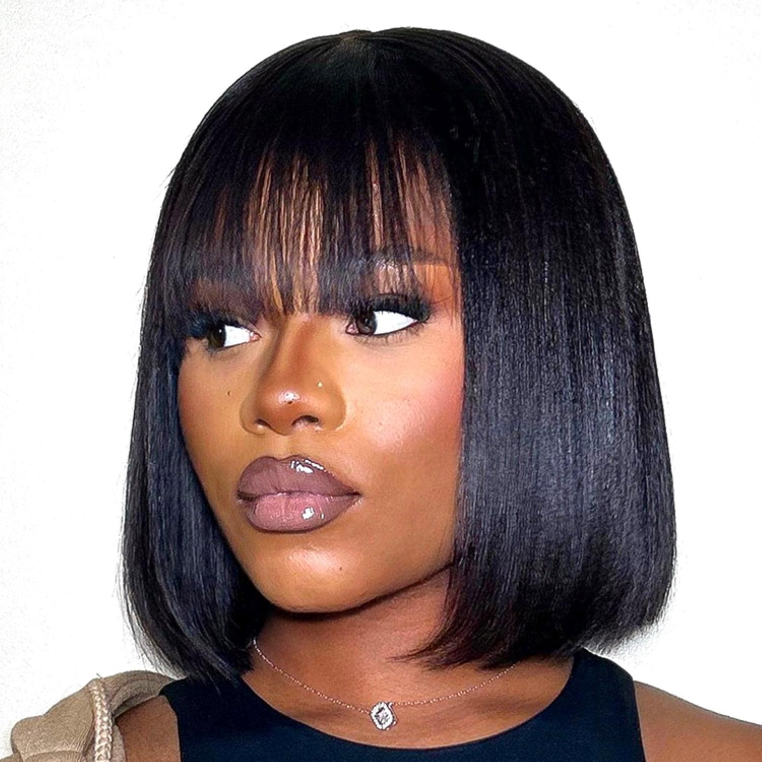 PRICIA Straight Fringe Bob Wig – Human Hair - Image 3